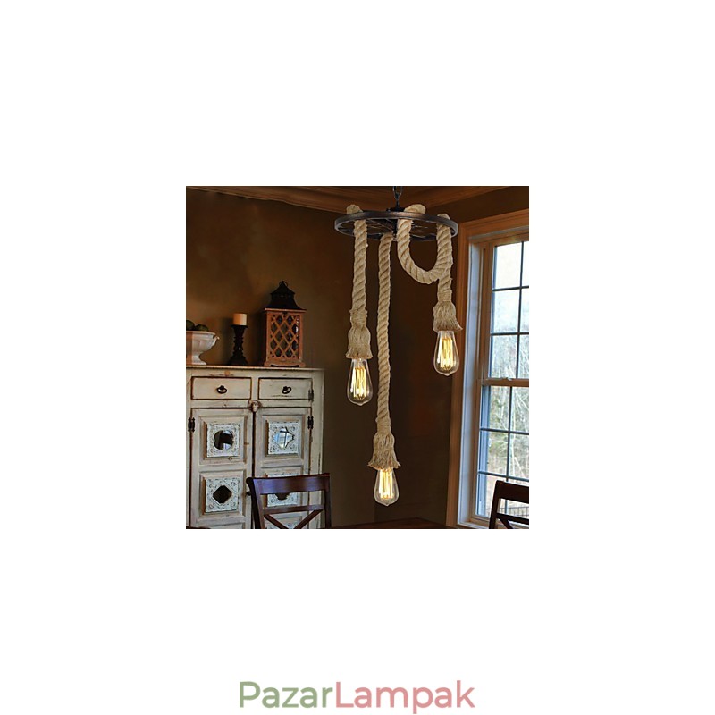 Retro mini stílusú galvanizált fém függőlámpa