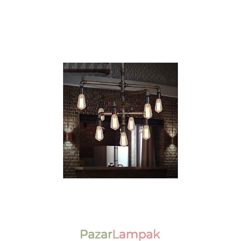 Hagyományos klasszikus vintage retro lámpás country festés fém függőlámpa