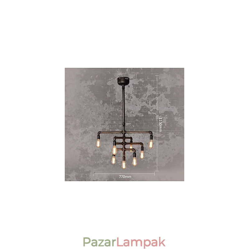 Hagyományos klasszikus vintage retro lámpás country festés fém függőlámpa