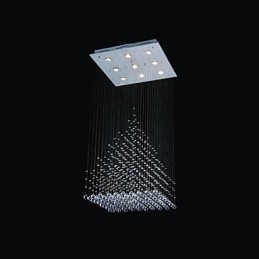 Modern, modern Crystal króm fém süllyesztett tartó