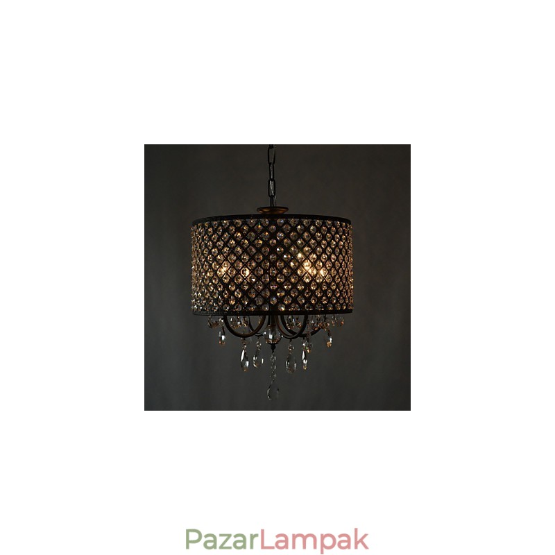 Modern kortárs dobkristály krómcsillár