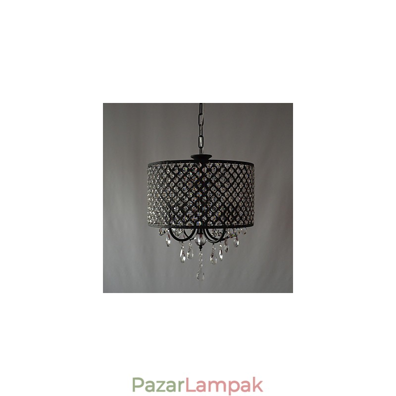 Modern kortárs dobkristály krómcsillár