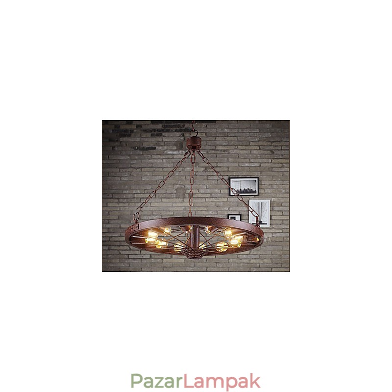 Retro kerekes függő a régi ipari függőlámpához