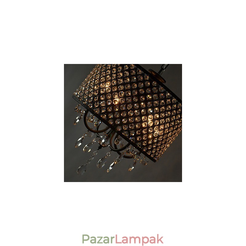 Modern kortárs dobkristály krómcsillár