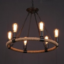 Country Mini stílusú festmény fém függőlámpa