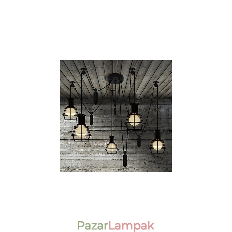 5 fej csillár Rusztikus Lodge Vintage Retro Country Metal