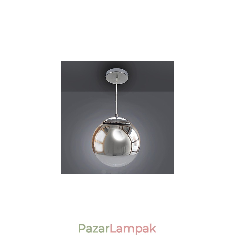 Modern, kortárs földgömb mini stílusú, galvanizált függőlámpa