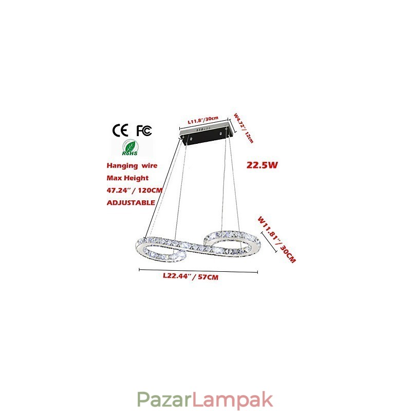 Modell Függeszték Modern Crystal lámpák Világítás Luxus mennyezeti lámpatestek