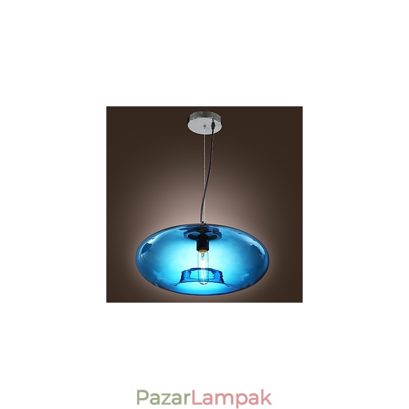 Függeszték Modern design Kék üveg izzóval