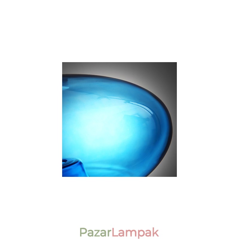 Függeszték Modern design Kék üveg izzóval