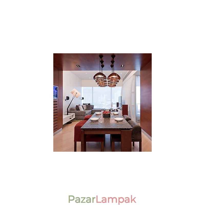 Modern, kortárs festésű fém függőlámpa