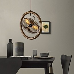 Retro klasszikus fém mennyezeti ventilátor lámpák Egyszerű függőlámpák Cafe függőlámpa