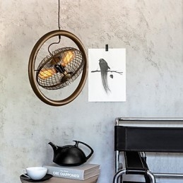 Retro klasszikus fém mennyezeti ventilátor lámpák Egyszerű függőlámpák Cafe függőlámpa