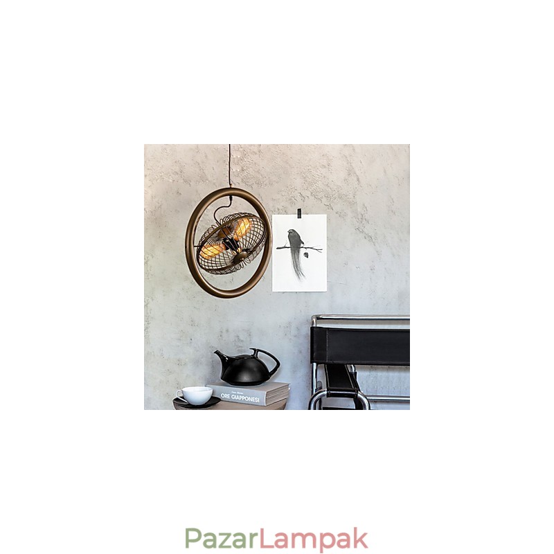 Retro klasszikus fém mennyezeti ventilátor lámpák Egyszerű függőlámpák Cafe függőlámpa