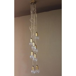 Hagyományos Klasszikus Rusztikus Lodge Vintage Retro Lámpás Dob Country Globe Mini Stílusú Festés Üveg Függeszték