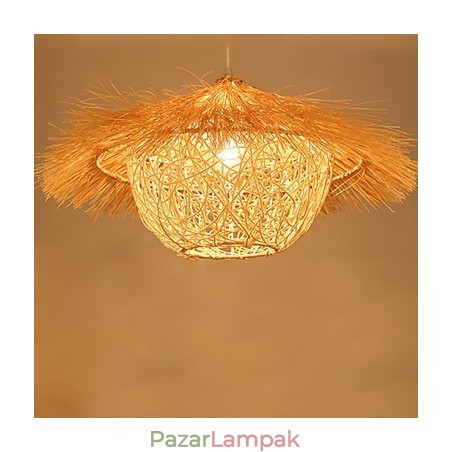 Modern vidéki Cany Art szőtt rattan egyfejű csepplámpa Modern vidéki Cany Art szőtt rattan egyfejű csepplámpa
