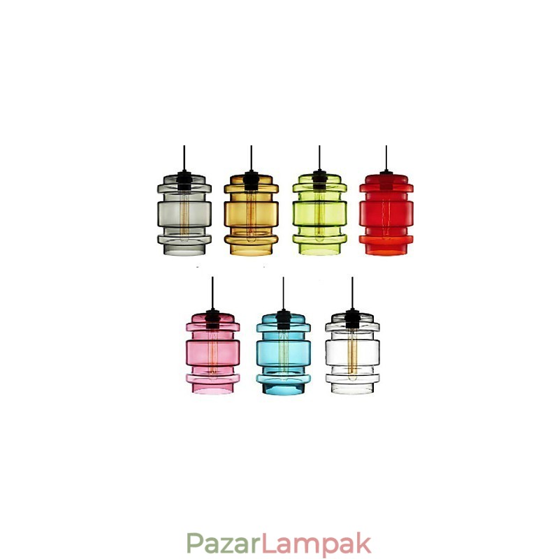 Candy Color Single Head Art üvegcsillár üvegernyő (fehér szürke sárga zöld piros rózsaszín kék)