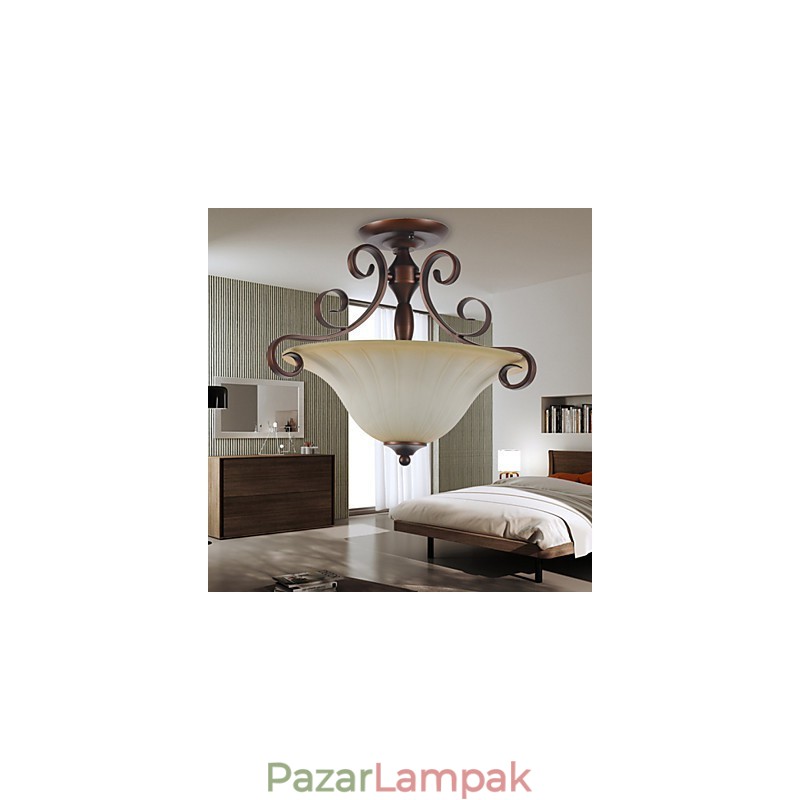 Rusztikus Lodge Vintage mini stílusú festmény fém függőlámpa