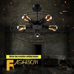 Ipari vintage fém ventilátor függőlámpa Steampunk mennyezeti csillár lámpa