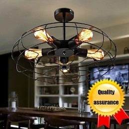 Ipari vintage fém ventilátor függőlámpa Steampunk mennyezeti csillár lámpa