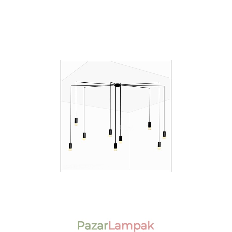 Észak-Európa Kreatív összehúzott és geometrikus vonalvezetésű függőlámpa