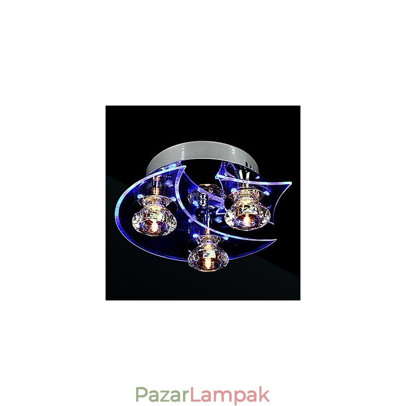 Csillár Modern Crystal Living 3 Lights