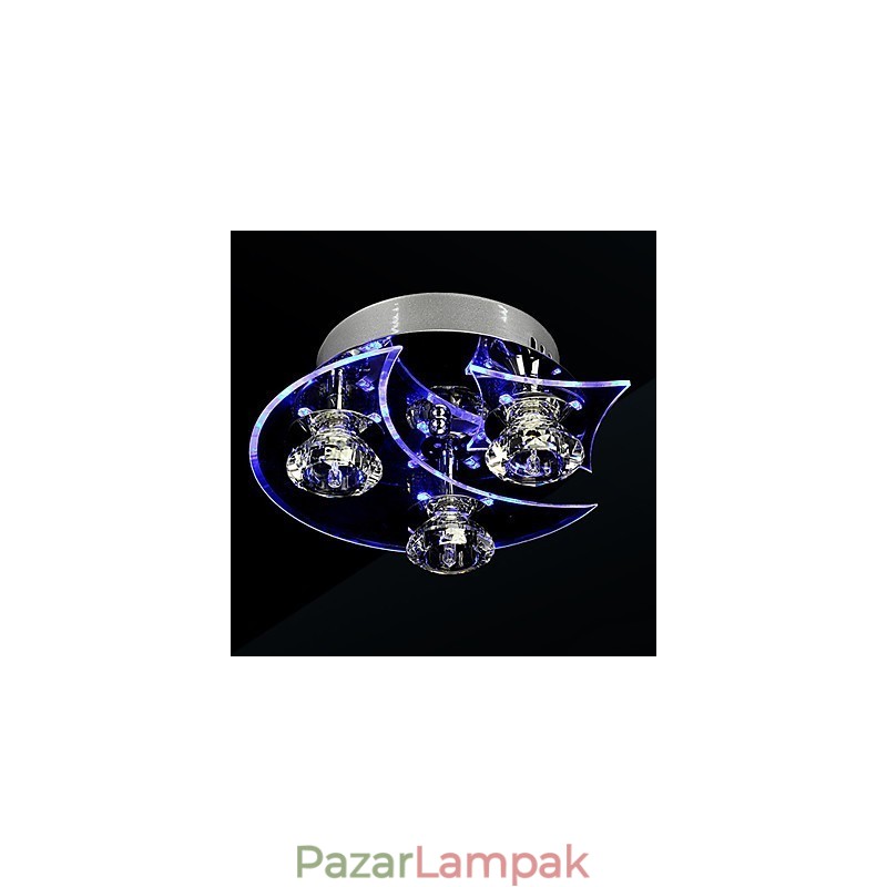 Csillár Modern Crystal Living 3 Lights