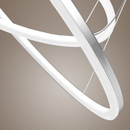 Modern dizájn függőlámpa 4 Kiváló minőségű akril dupla gyűrűvel