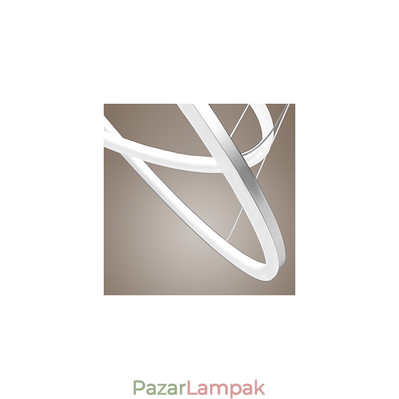 Modern dizájn függőlámpa 4 Kiváló minőségű akril dupla gyűrűvel