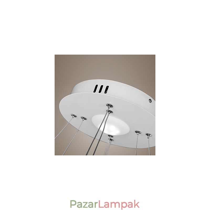 Modern dizájn függőlámpa 4 Kiváló minőségű akril dupla gyűrűvel