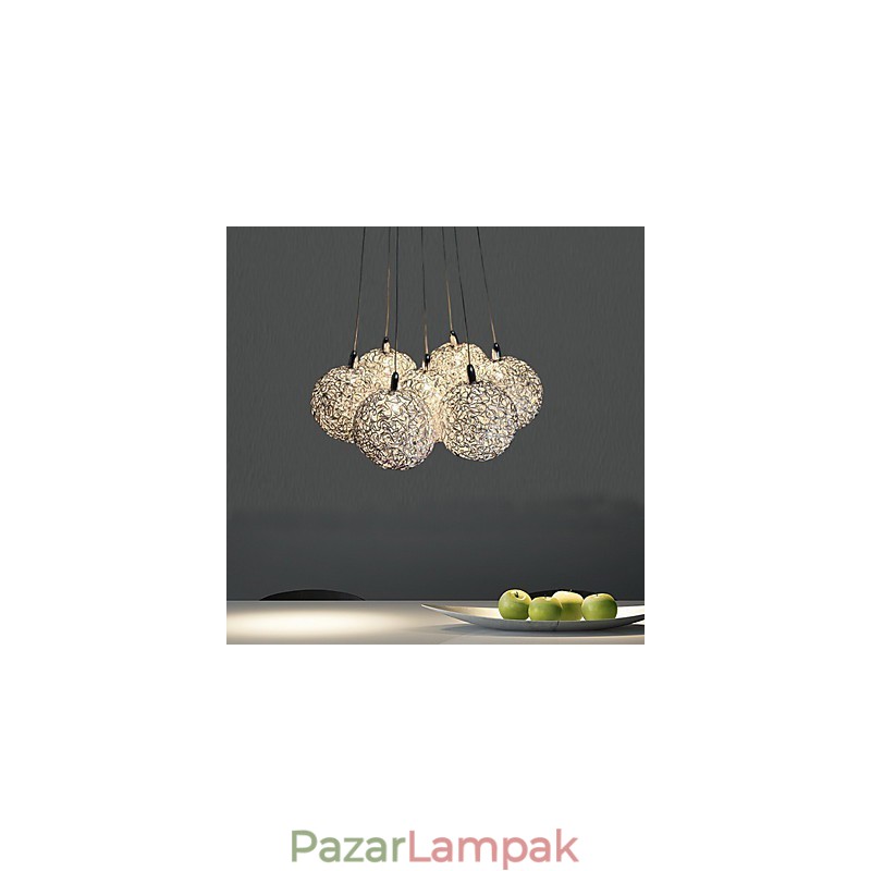 Modern, modern mini stílusú, galvanizált fém függőlámpa