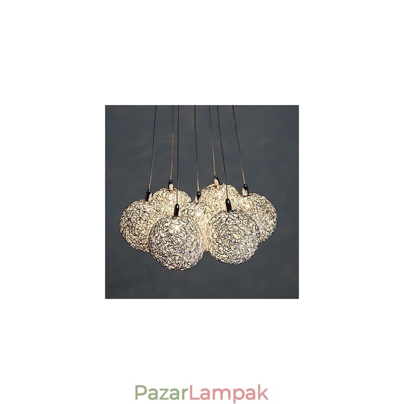 Modern, modern mini stílusú, galvanizált fém függőlámpa