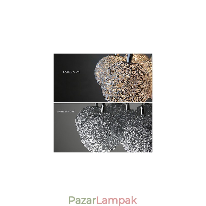 Modern, modern mini stílusú, galvanizált fém függőlámpa