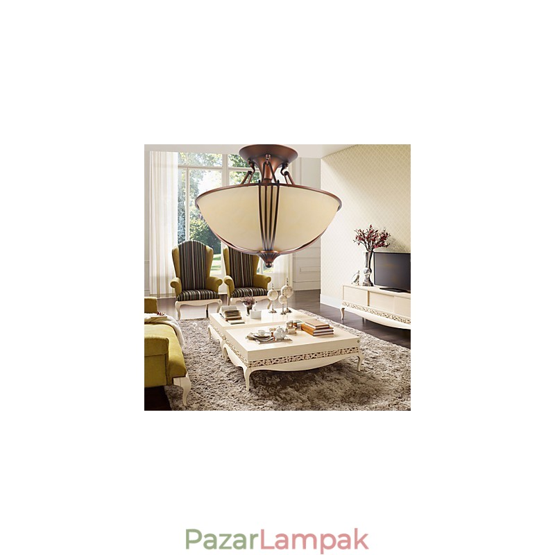 Rusztikus Lodge Vintage mini stílusú festmény fém függőlámpa