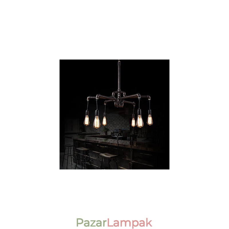 Retro fém mennyezeti lámpa kávézó
