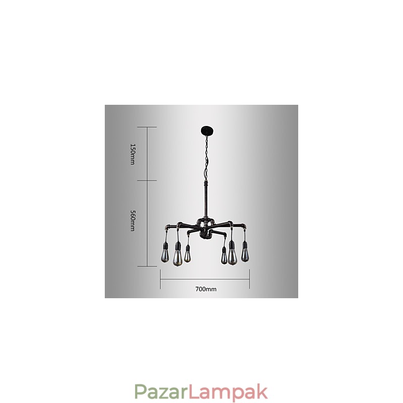 Retro fém mennyezeti lámpa kávézó