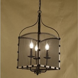 Egy hálóborító Retro Industrial Wind Cafe Kovácsolt Lron csillár
