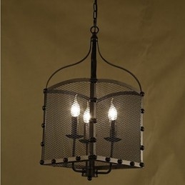 Egy hálóborító Retro Industrial Wind Cafe Kovácsolt Lron csillár