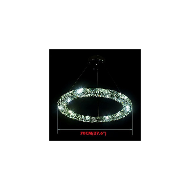 Kristály függő világítás Modern, egy D70CM háromoldalas K9 kristály beltéri mennyezeti lámpatestek