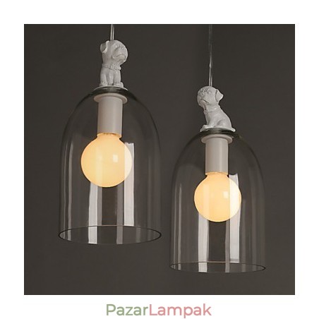 A Cartoon Dog Droplight Taipei Rural Glass Individuality Kreatív kis csepplámpás lámpa