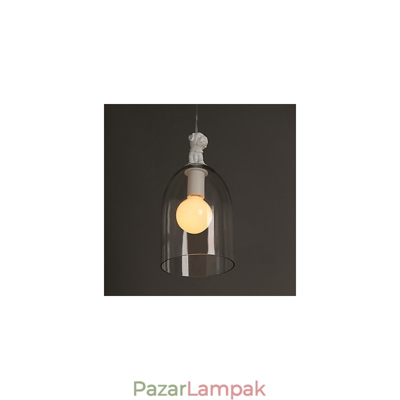 A Cartoon Dog Droplight Taipei Rural Glass Individuality Kreatív kis csepplámpás lámpa