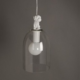 A Cartoon Dog Droplight Taipei Rural Glass Individuality Kreatív kis csepplámpás lámpa