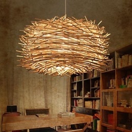 Európai és amerikai sűrű rattan szövésű csillár