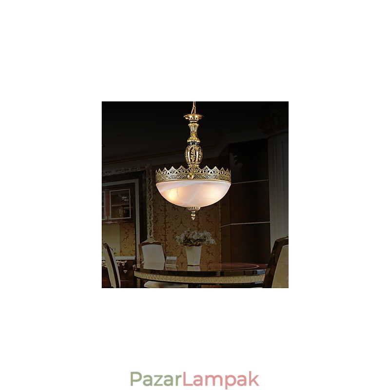 Hagyományos klasszikus Vintage Retro bronz fém függőlámpa