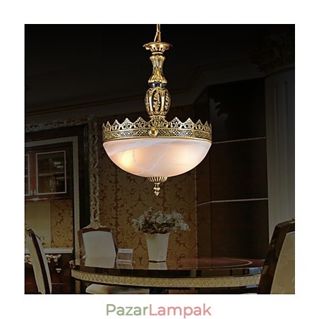Hagyományos klasszikus Vintage Retro bronz fém függőlámpa Hagyományos klasszikus Vintage Retro bronz fém függőlámpa