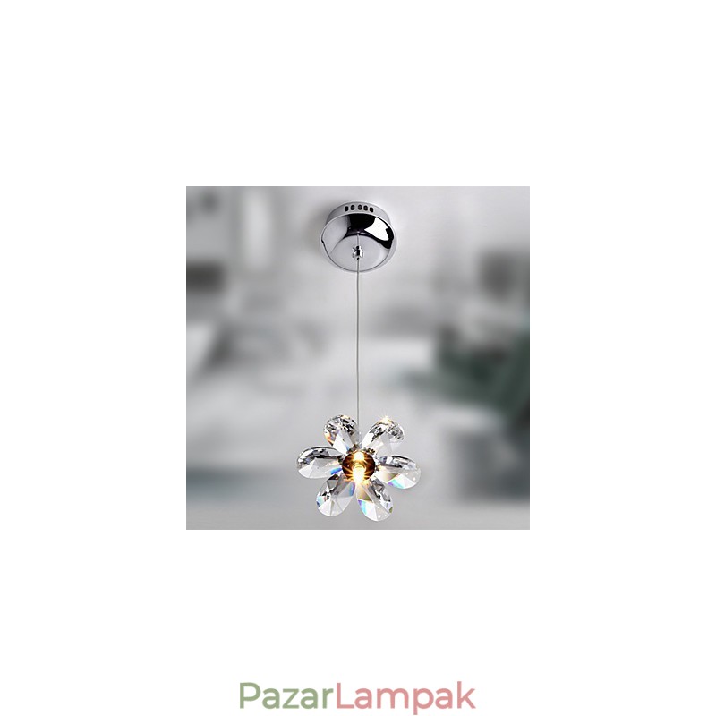 Modern, modern kristály mini stílusú, galvanizált függőlámpa