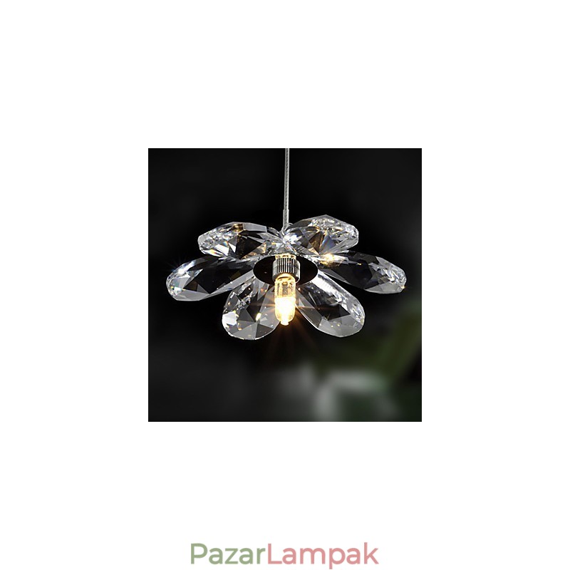 Modern, modern kristály mini stílusú, galvanizált függőlámpa
