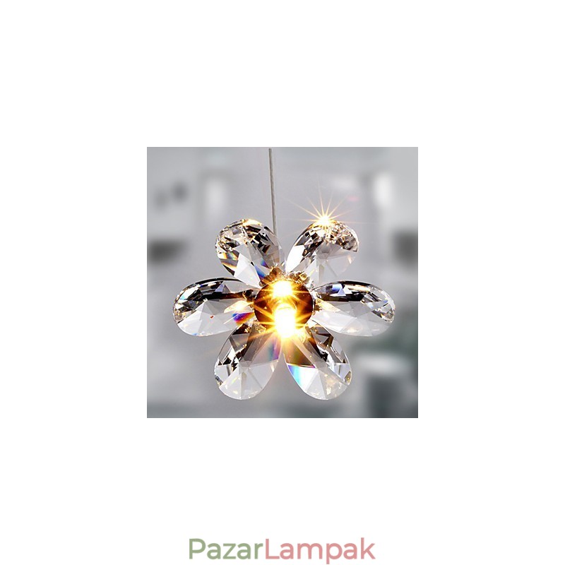 Modern, modern kristály mini stílusú, galvanizált függőlámpa