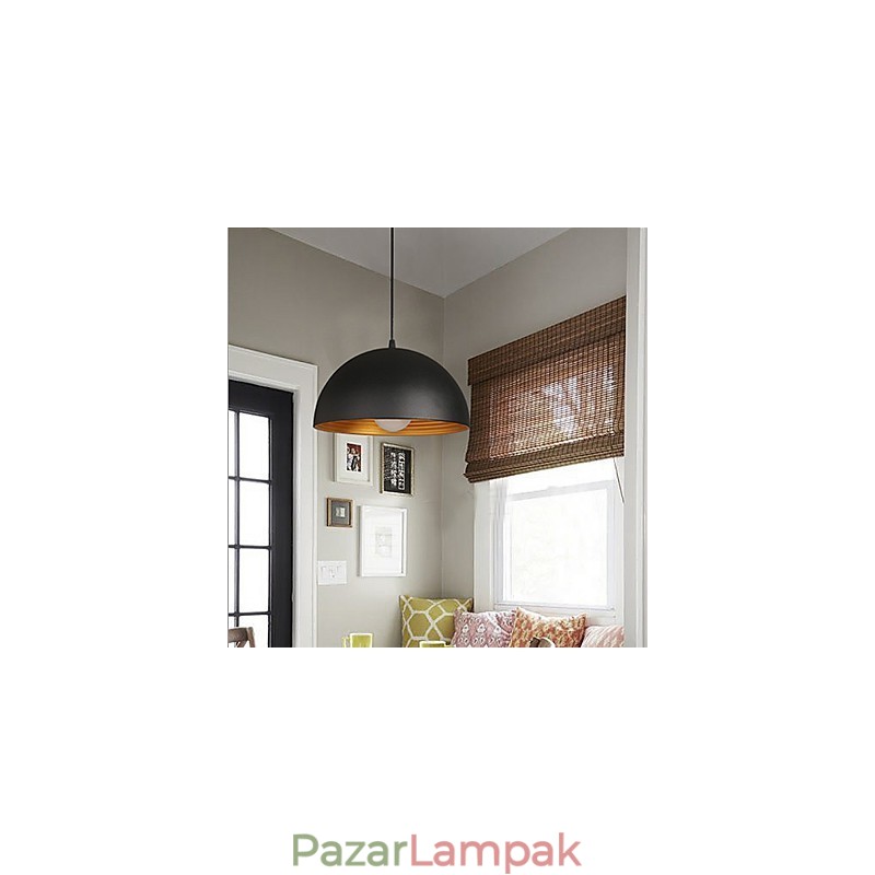 Kreatív lámpa, kerek kéményes csepplámpa Kovácsoltvas karakteres ételek csillár fekete-fehér