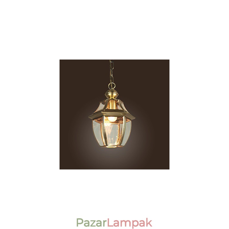 Hagyományos klasszikus lámpás mini stílusú, galvanizált függőlámpa
